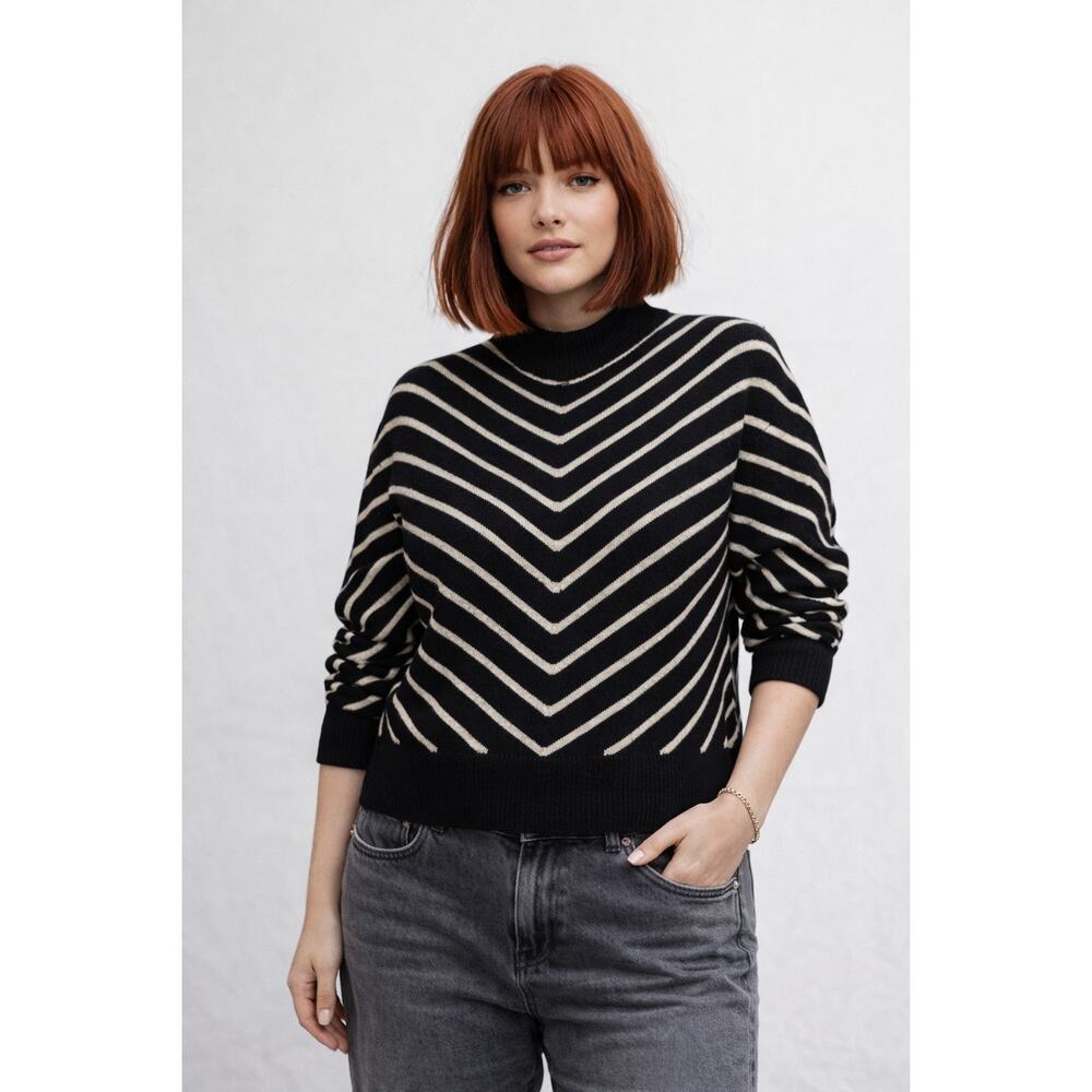 🖤Mango Oversized Boxy Fit Striped Knit Sweater – Size XL